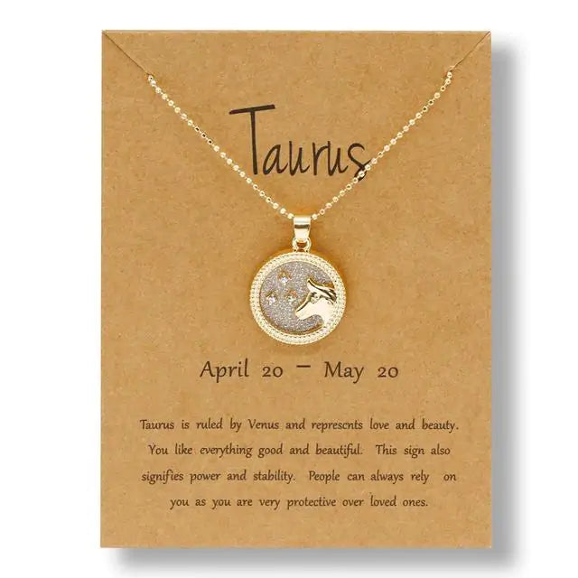 Gold Zodiac Sign Necklace-C.K Jewelry