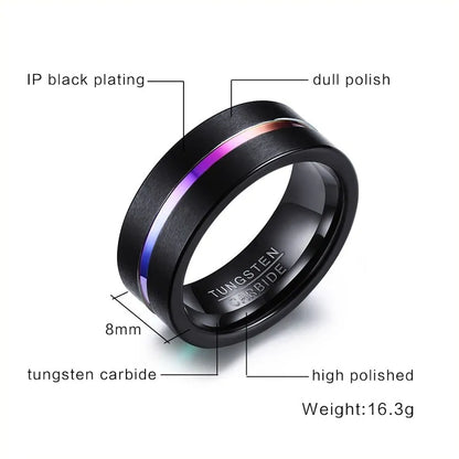 Black Tungsten Ring-C.K Jewelry