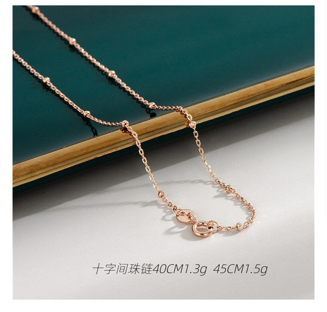 18K Rose Gold Plated Necklaces-C.K Jewelry