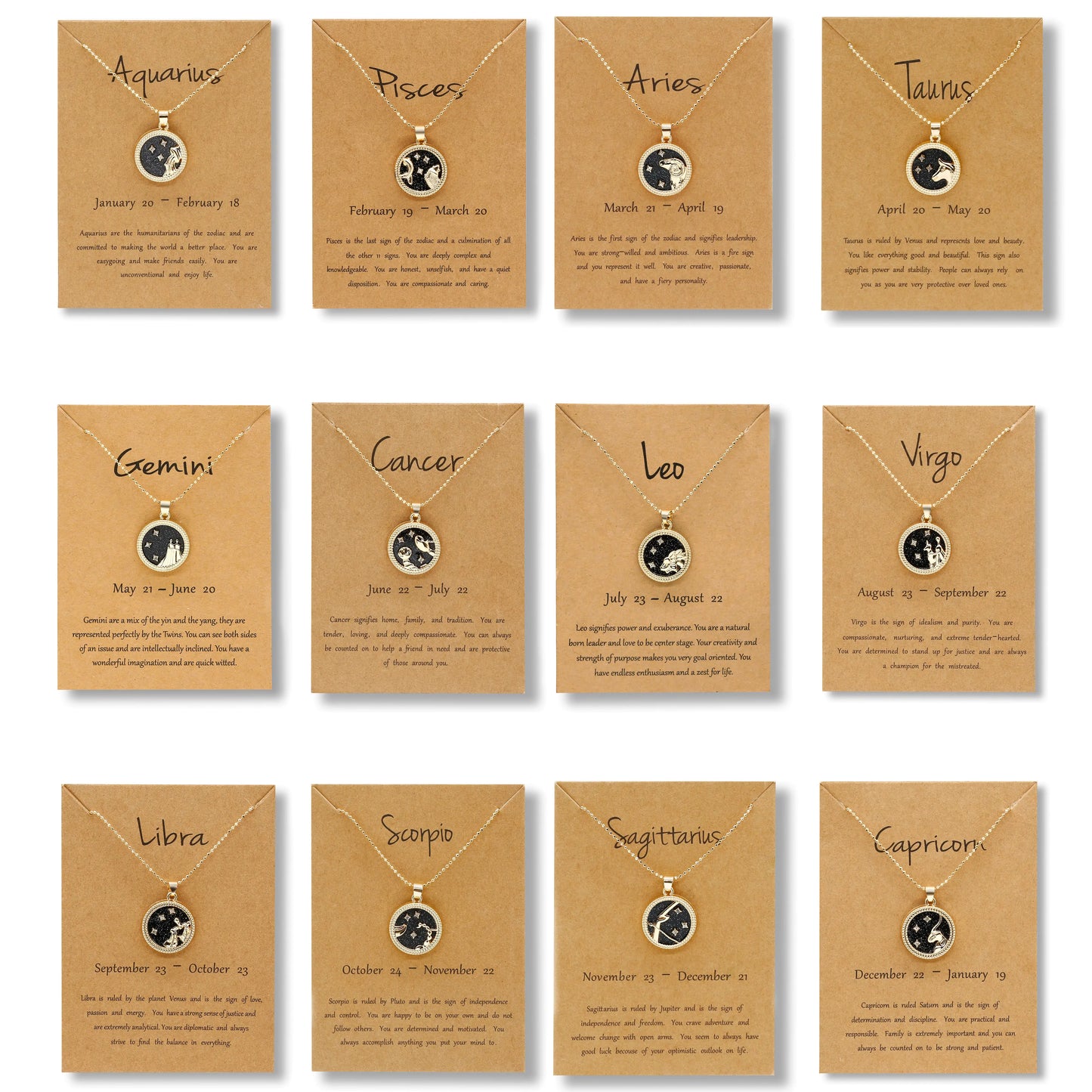 Gold Zodiac Sign Necklace-C.K Jewelry