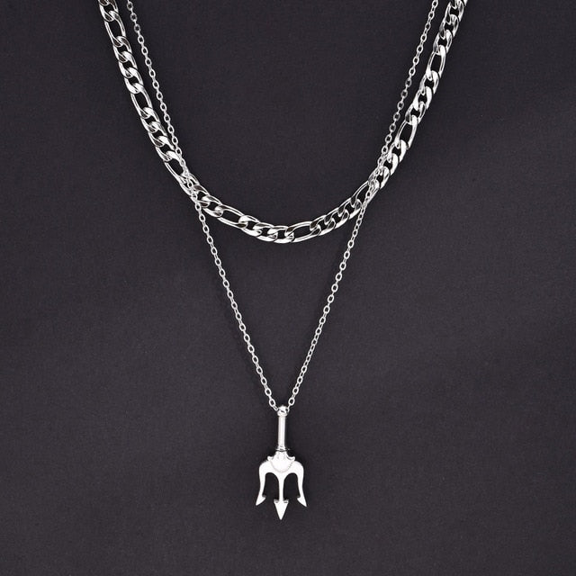 Stylish Neptune Trident Chain Necklaces