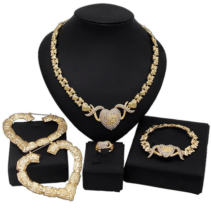 Gold  Wedding Engagement Jewelry Set-C.K Jewelry