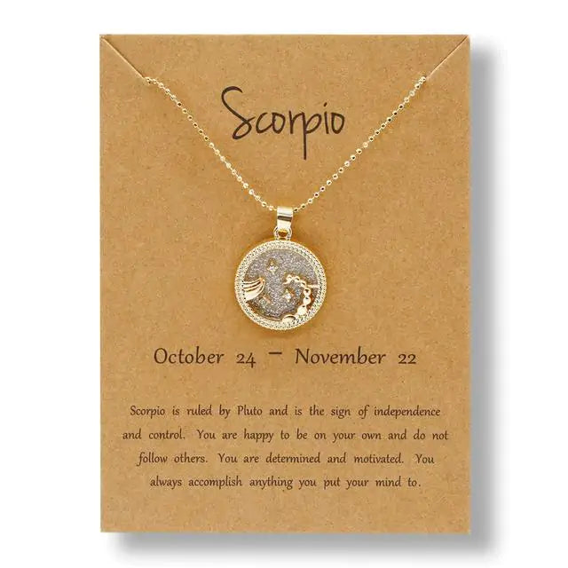 Gold Zodiac Sign Necklace-C.K Jewelry