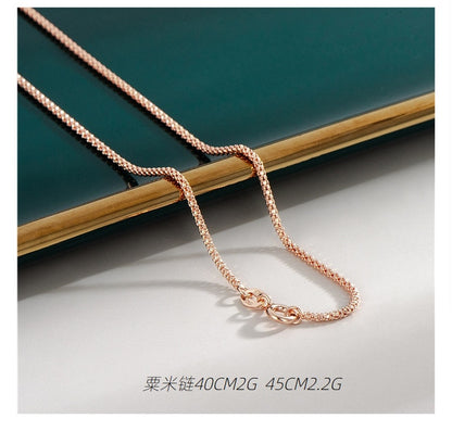 18K Rose Gold Plated Necklaces-C.K Jewelry