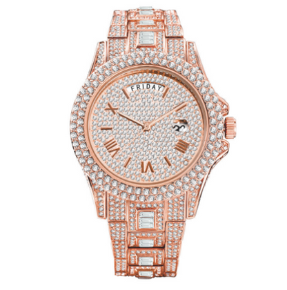 Masculino Diamond Quartz Watches-C.K Jewelry