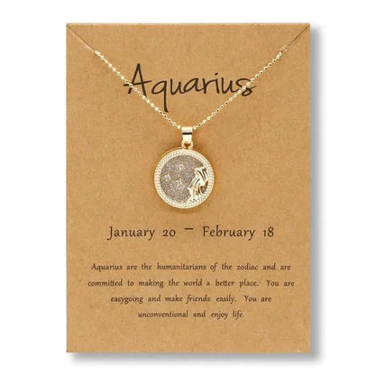 Gold Zodiac Sign Necklace-C.K Jewelry