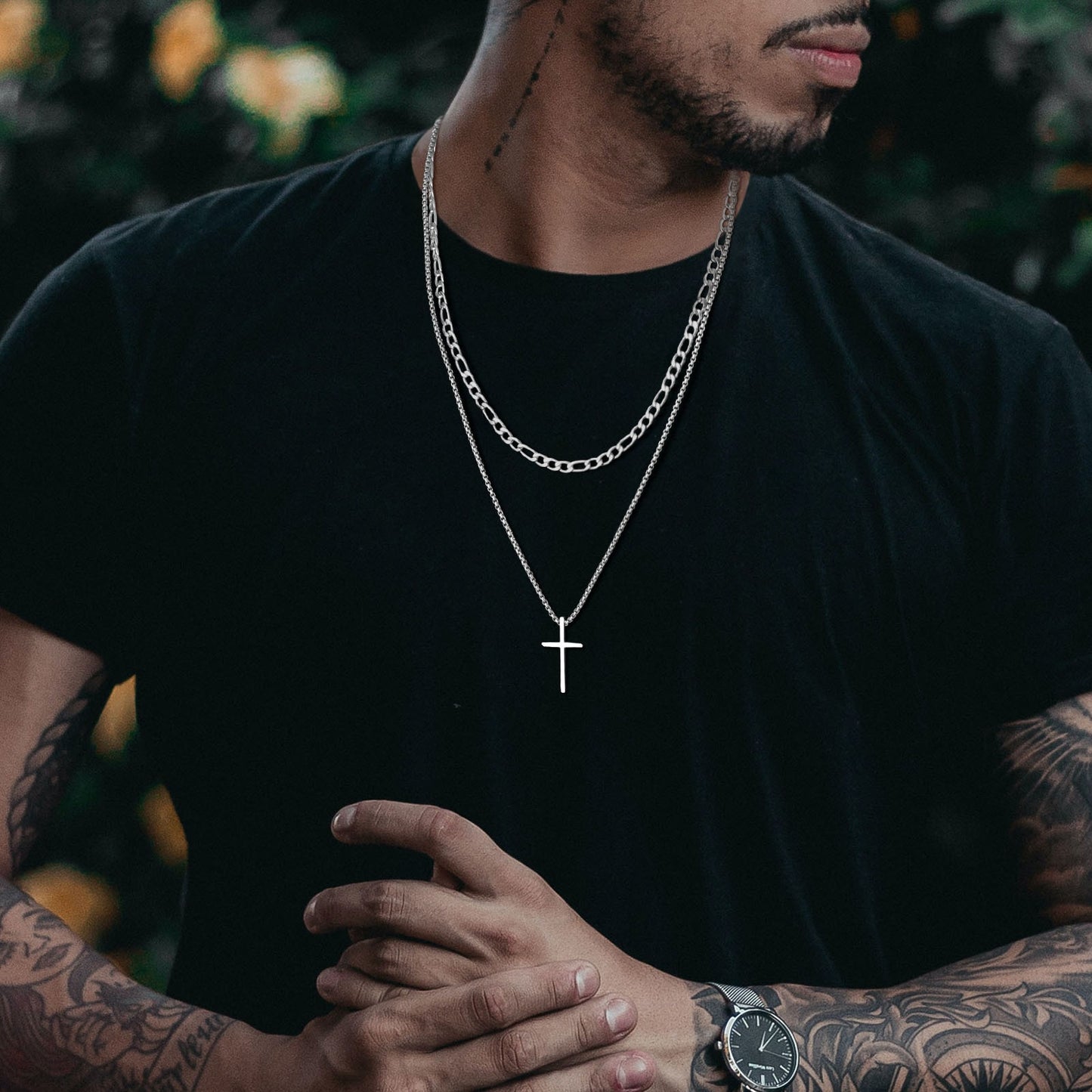 Vnox Mens Cross Necklaces