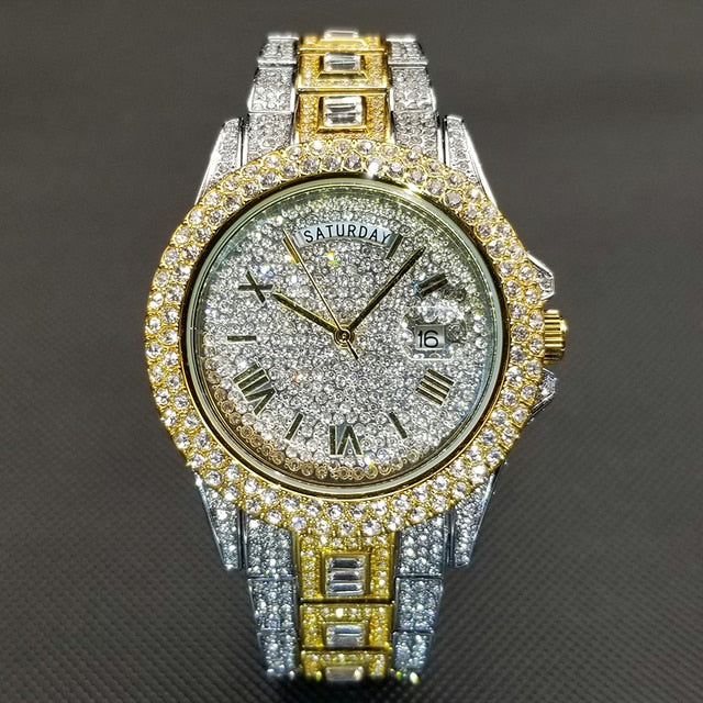 mens luxury crystal watches