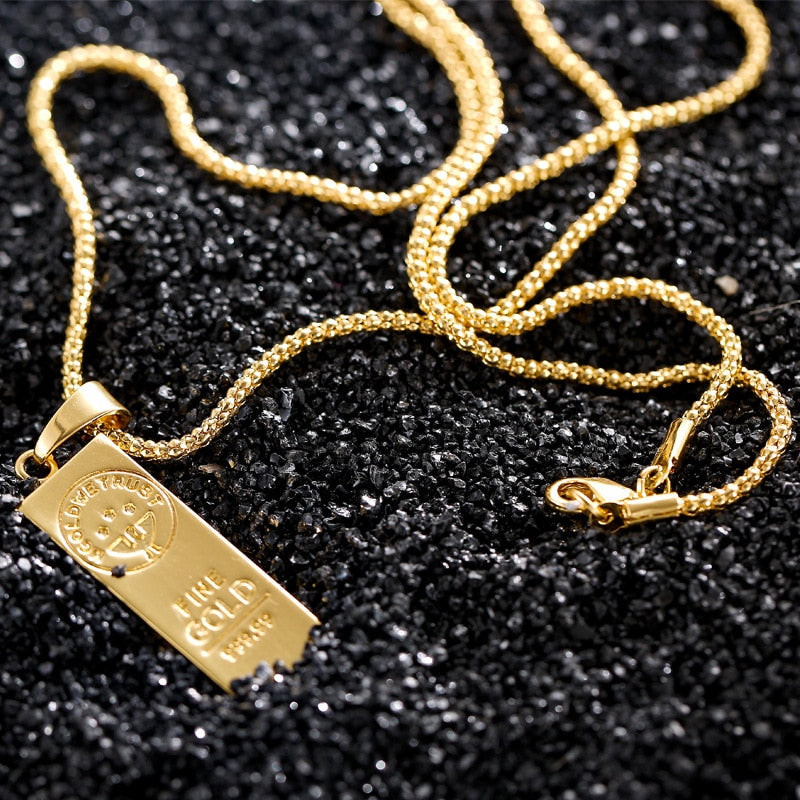 Gold Color Bar Necklace-C.K Jewelry